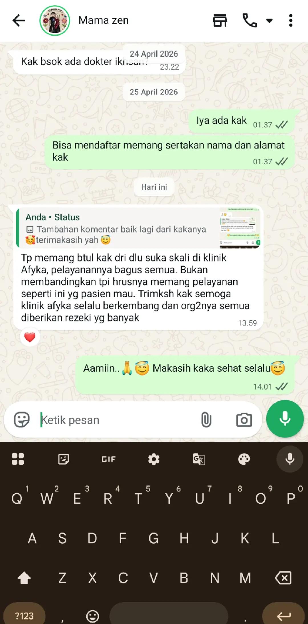 @Klinik Afyka Pratama
