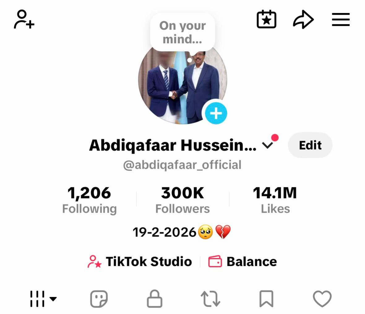 @Abdiqafaar Hussein Dayl🤴🏻❤️