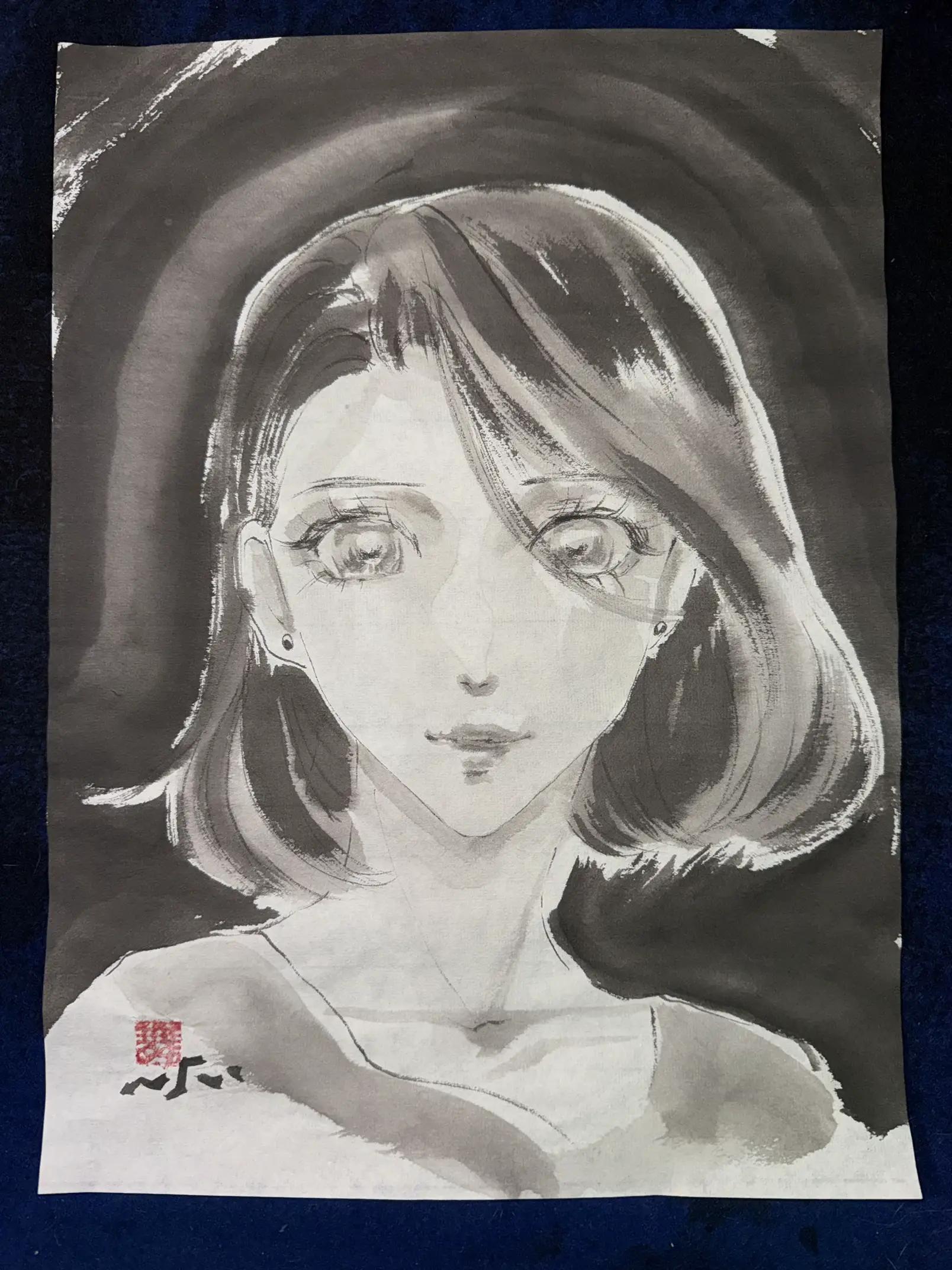 @まさい【うーちゃんちの墨絵画家】