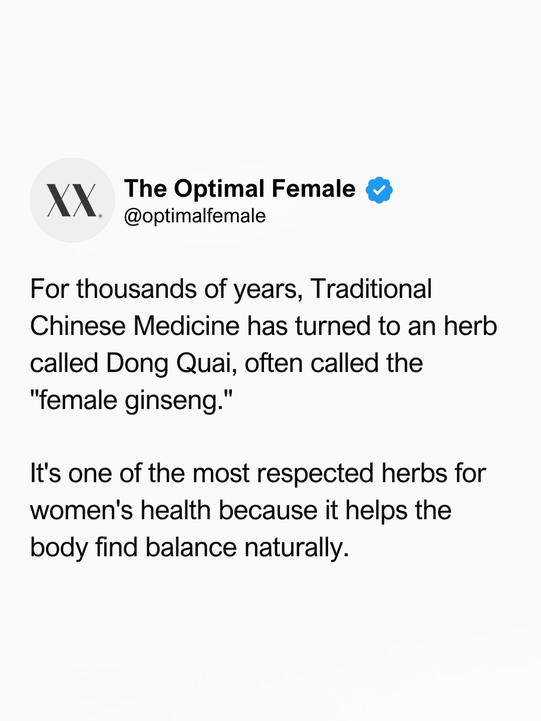 @The Optimal Female