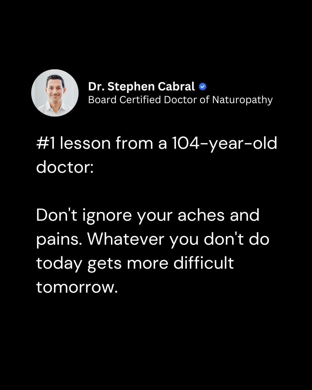 @Dr. Stephen Cabral
