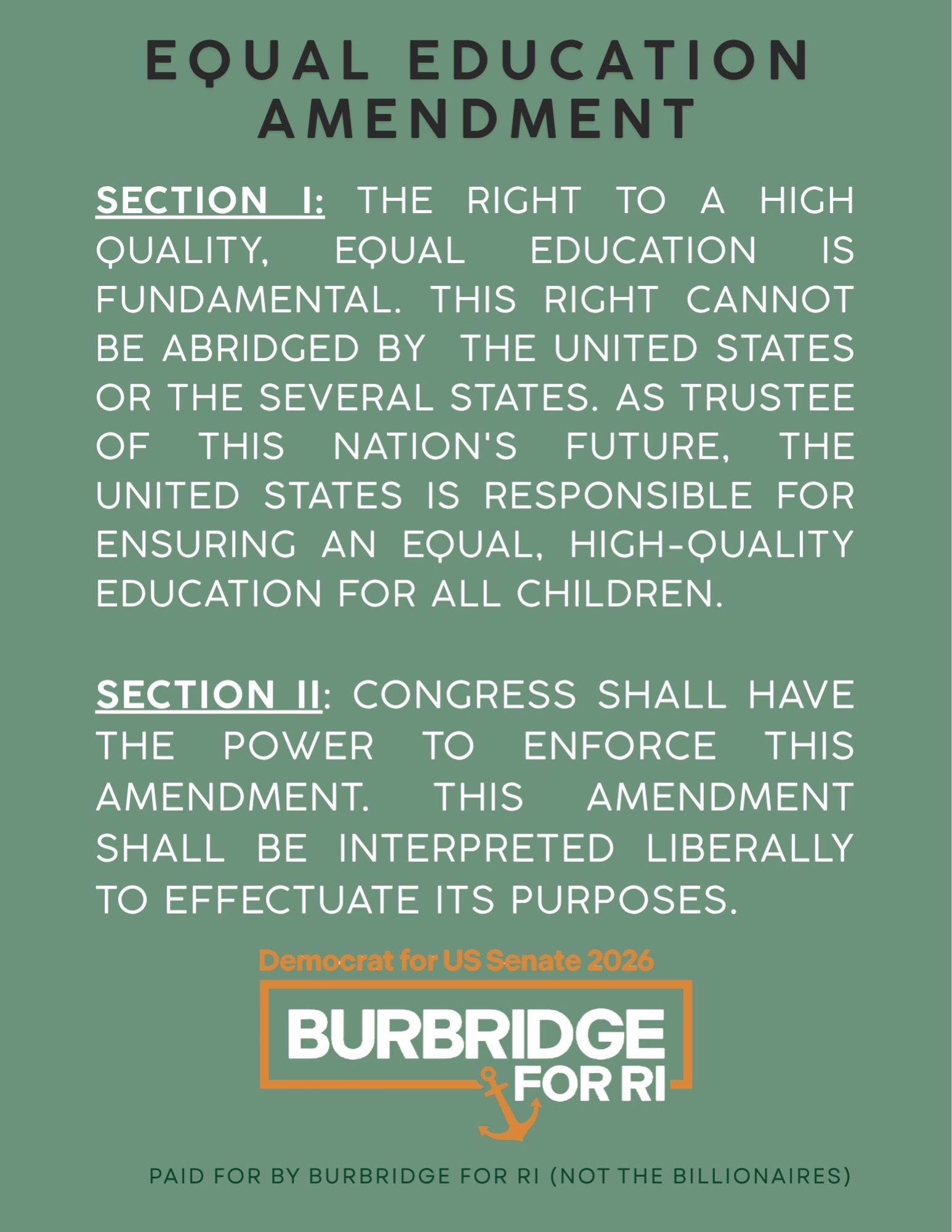 @Burbridge for U.S. Senate