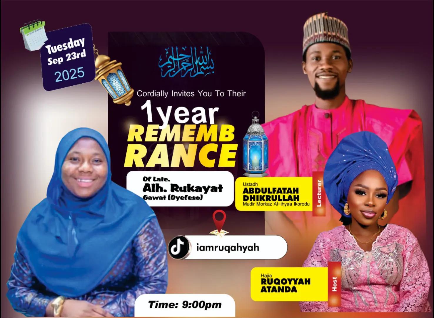 @Atanda Rukayat