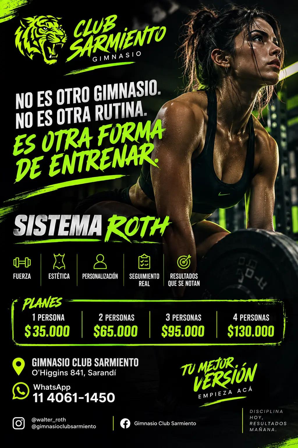 @gimnasio Sistema Roth