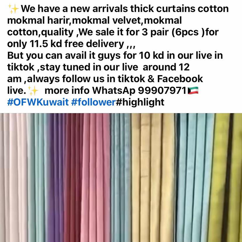 @Curtains mokmal,cotton makapal