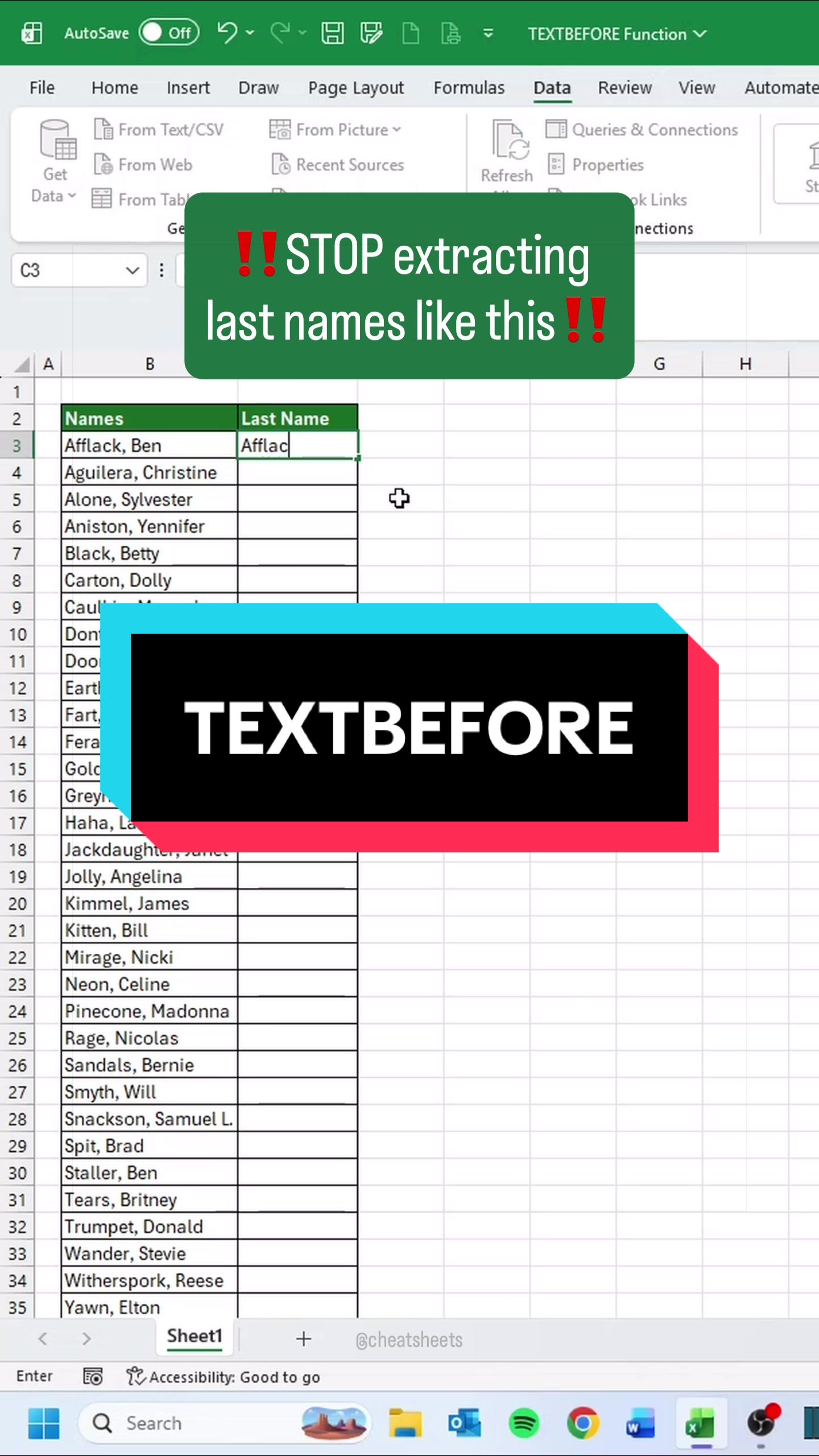 @CheatSheets | Excel & GSheets