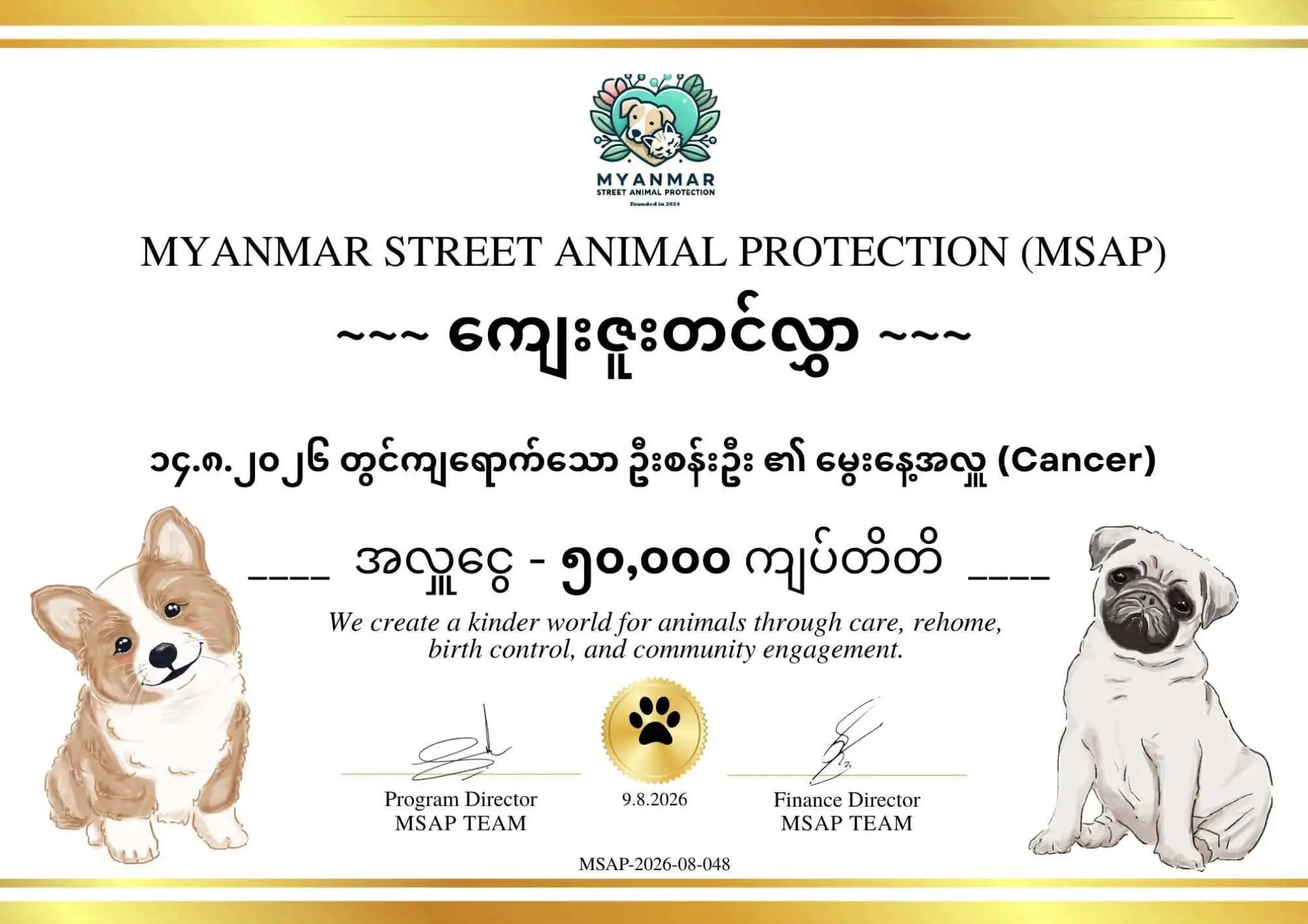 @MyanmarStreetAnimalProtection