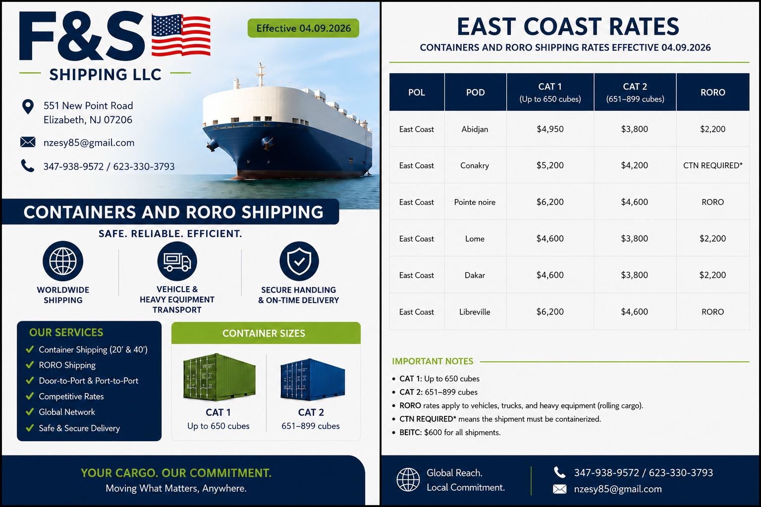 @F&S SHIPPING LLC 🇺🇸🇨🇮 🇬🇦