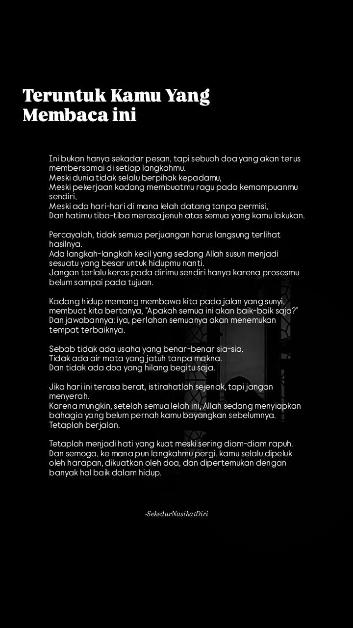 @Sekedar Nasihat Diri