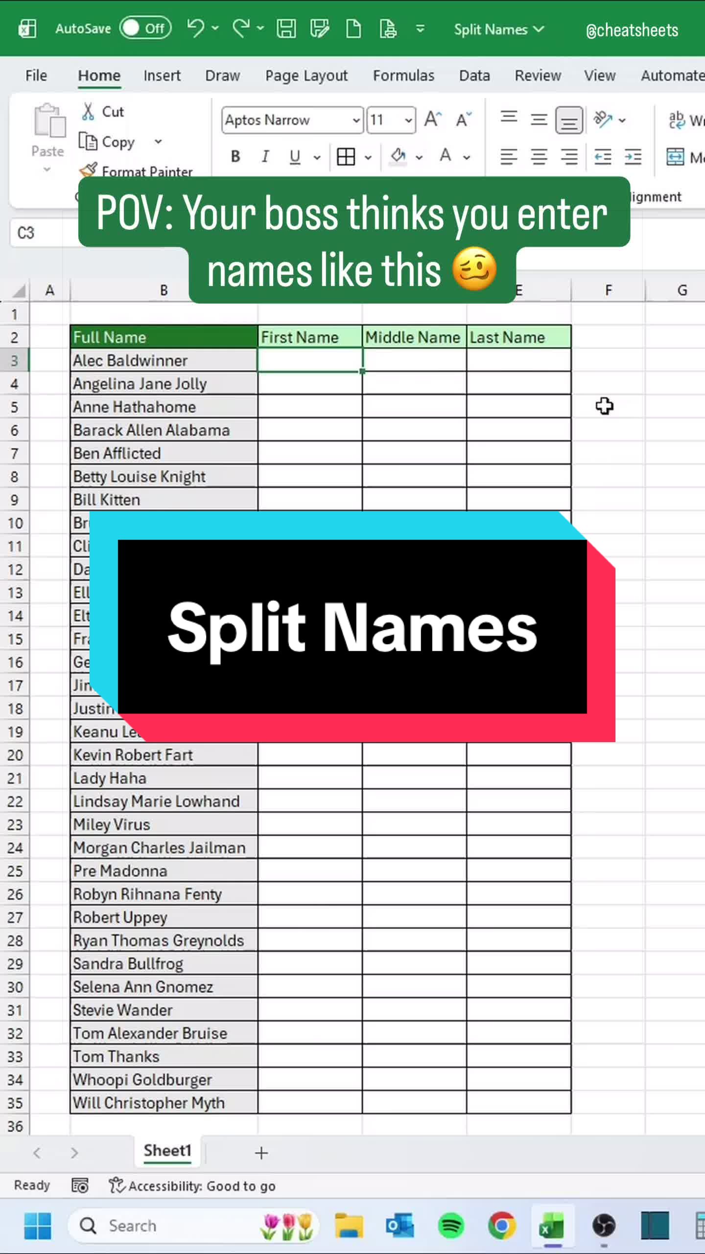 @CheatSheets | Excel & GSheets