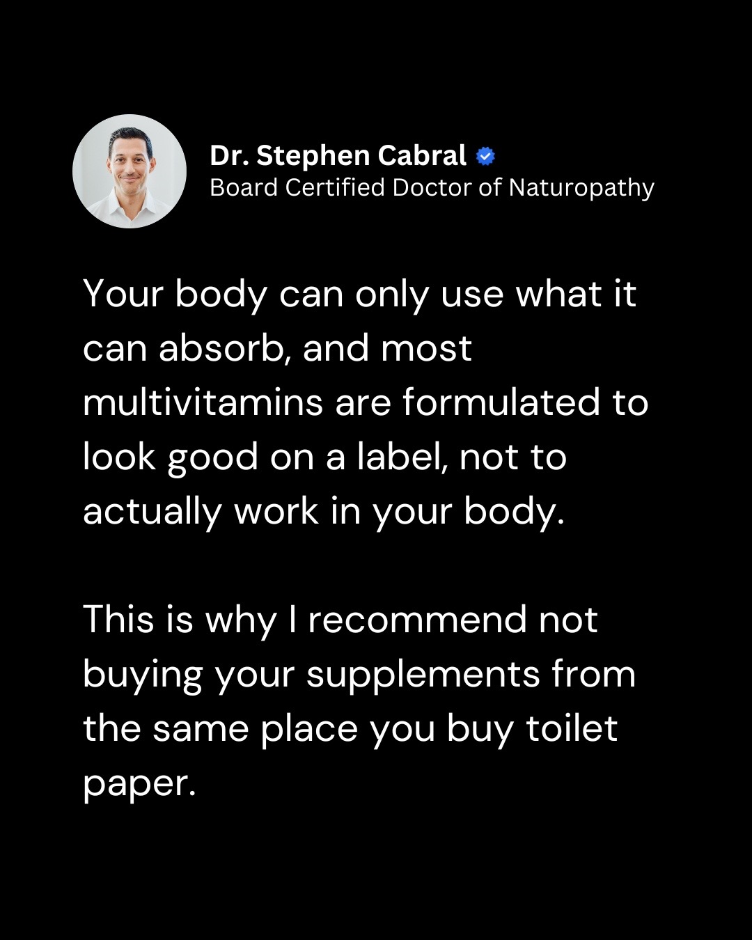 @Dr. Stephen Cabral