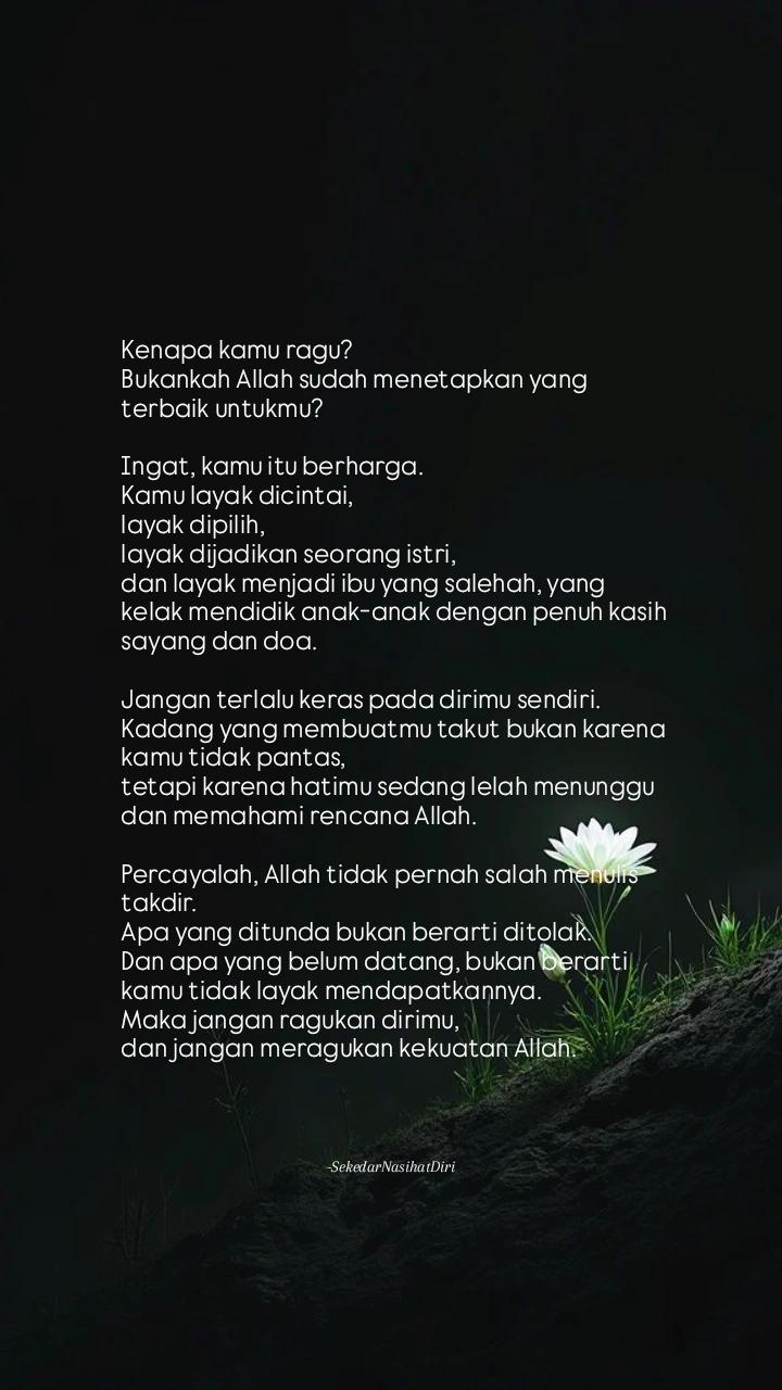 @Sekedar Nasihat Diri
