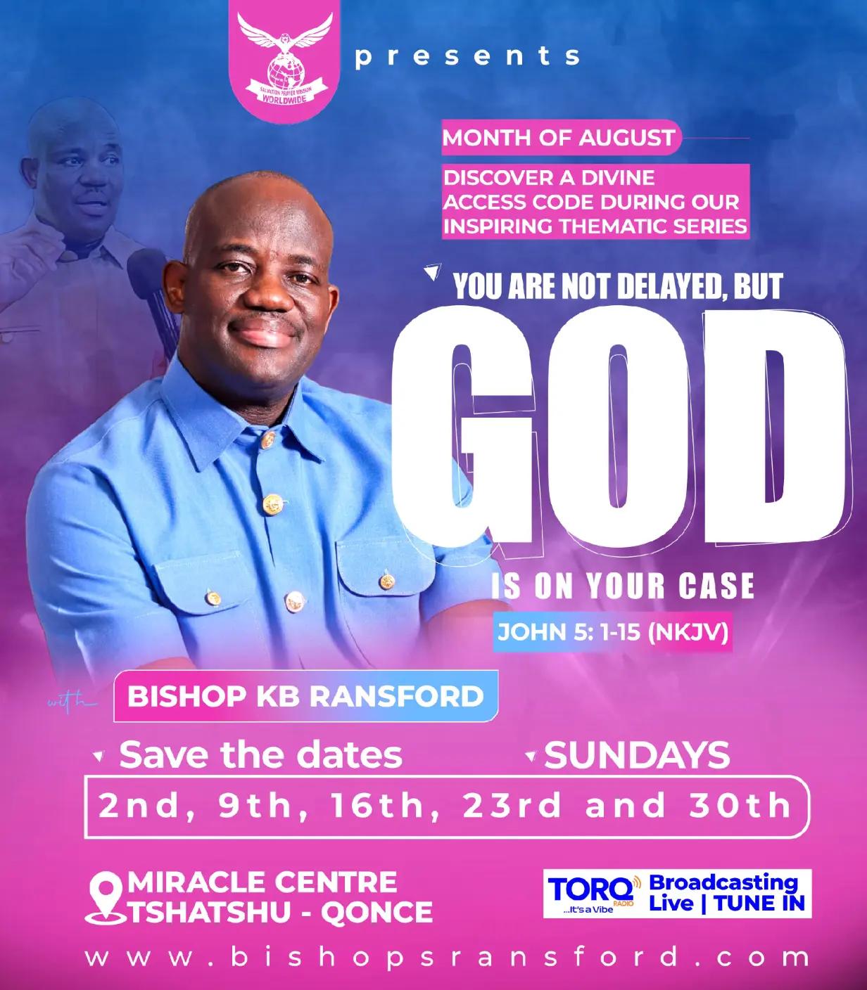 @Bishop K Bour Ransford