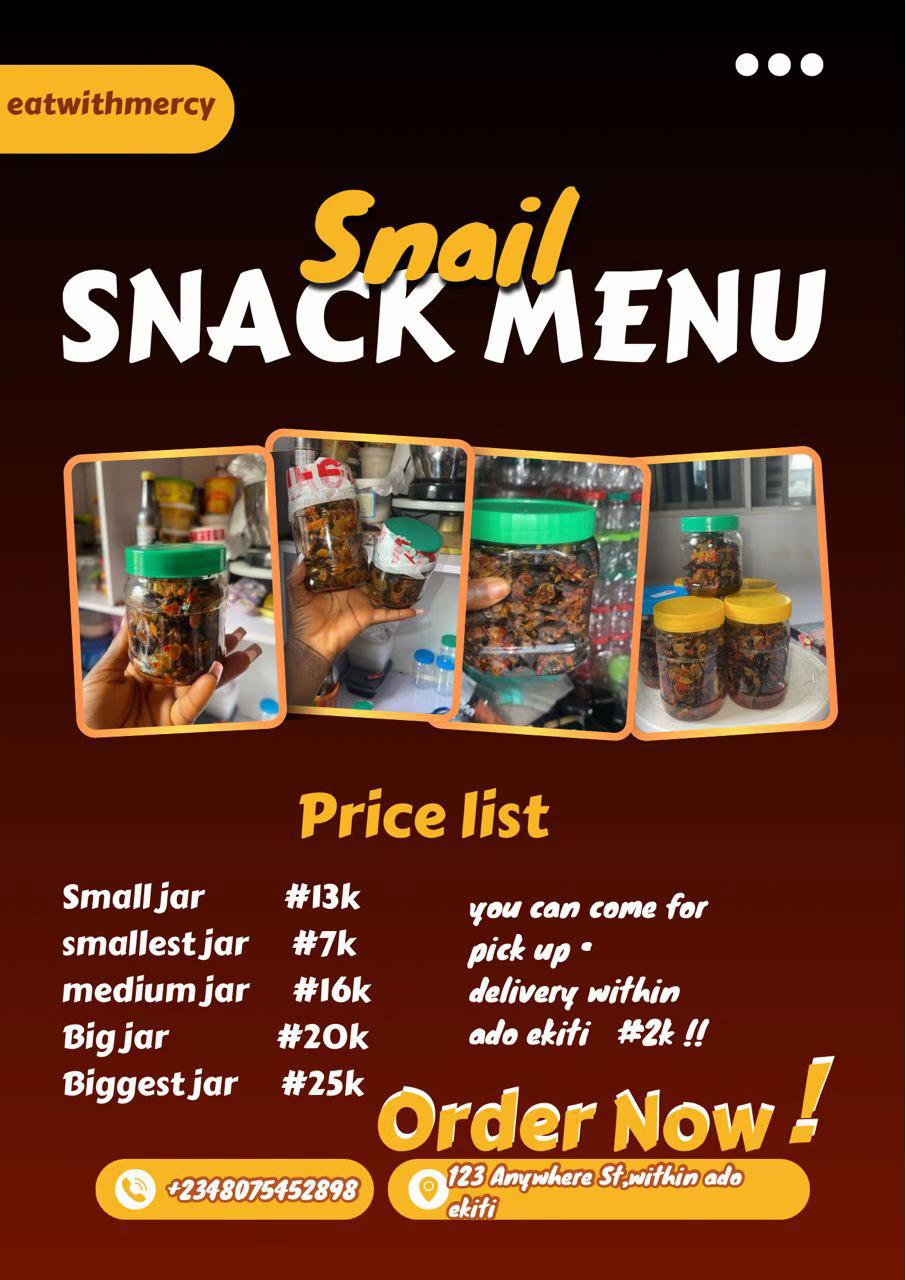 @Snails snacks in Ado Ekiti