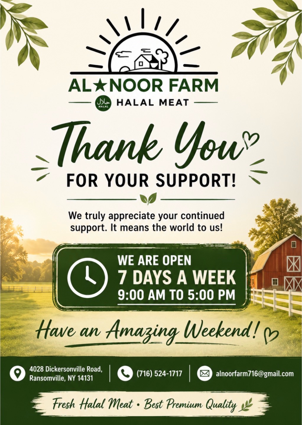 @Al Noor Farm, Lewiston N.Y.