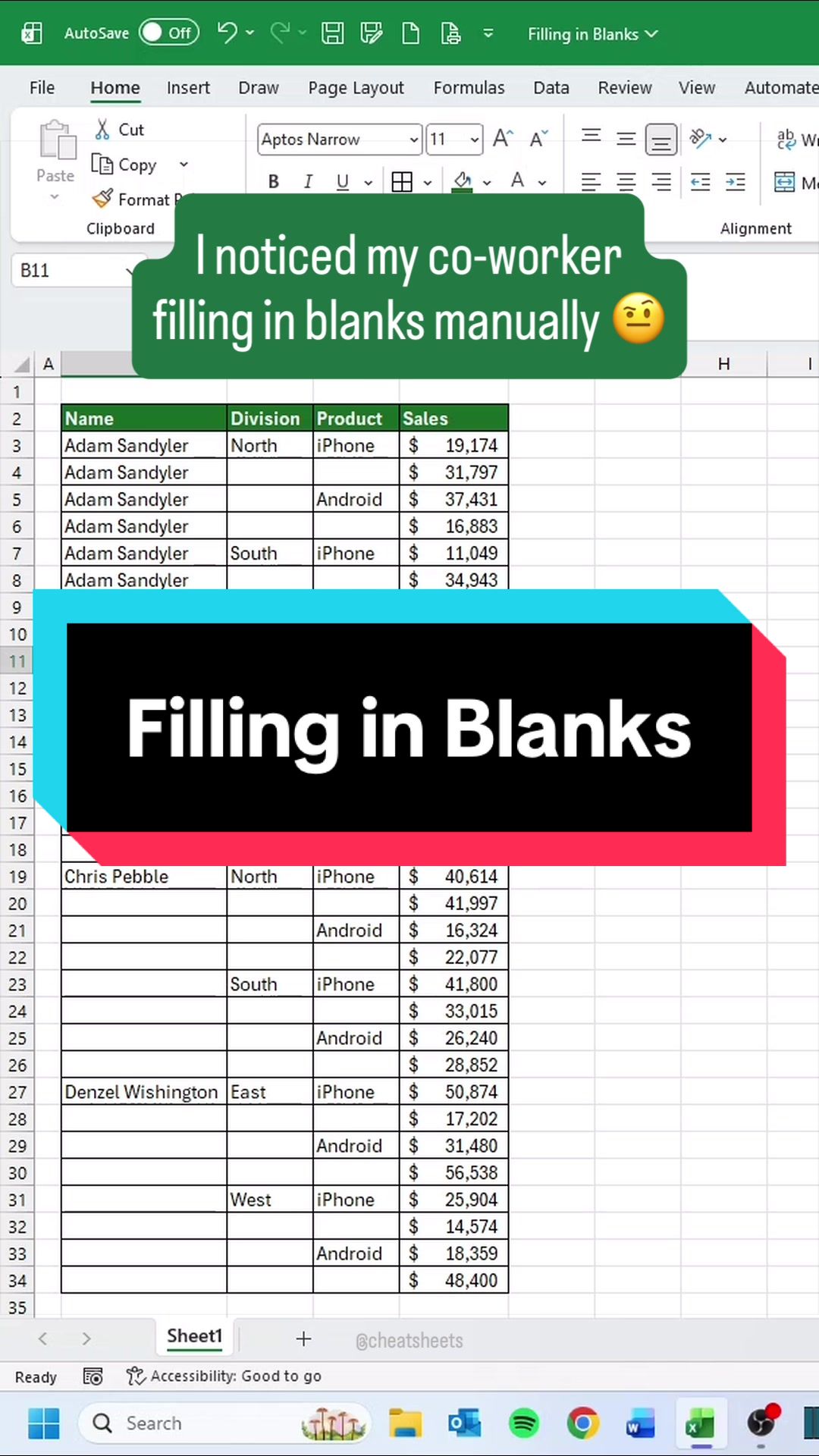@CheatSheets | Excel & GSheets