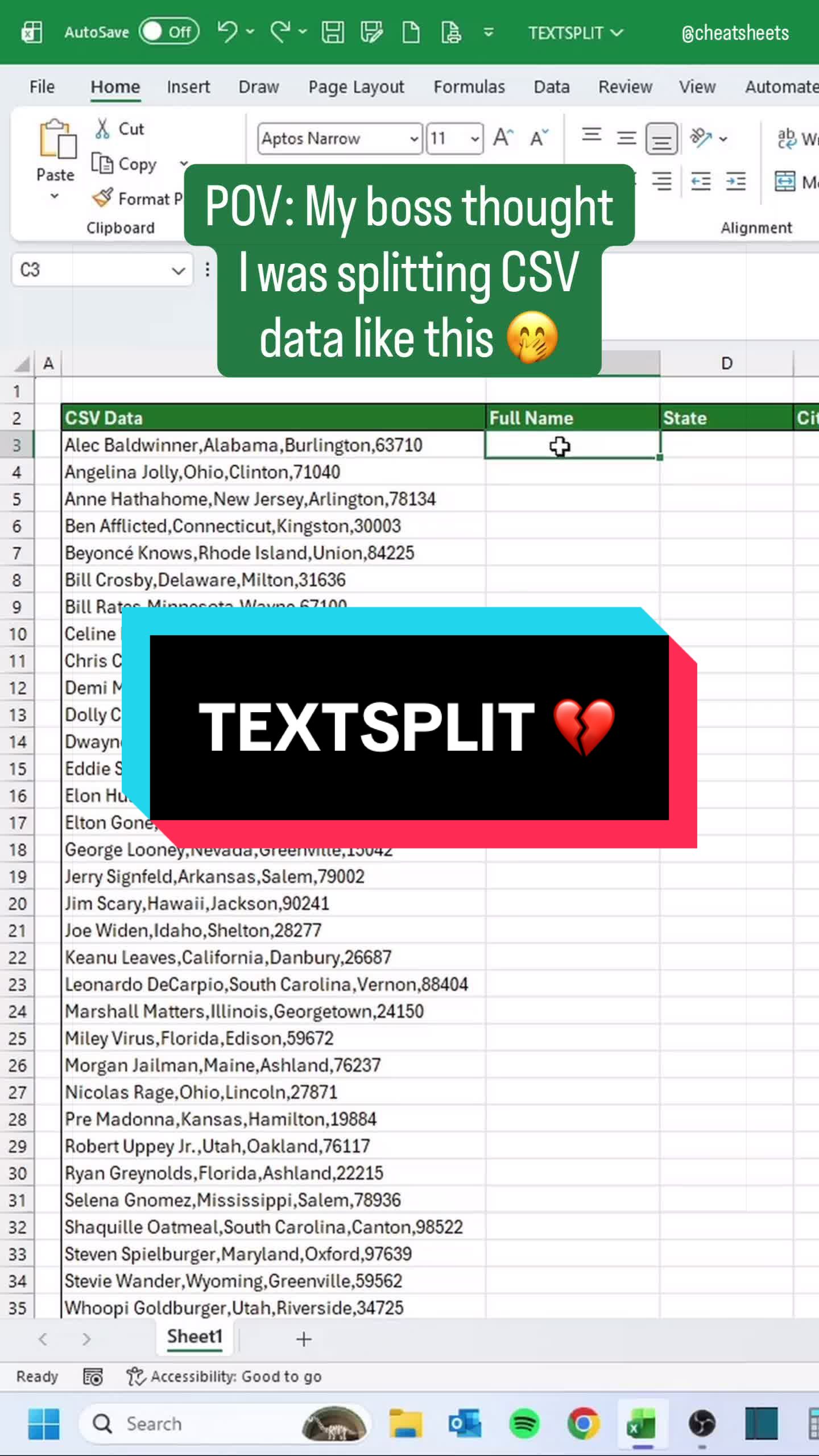 @CheatSheets | Excel & GSheets