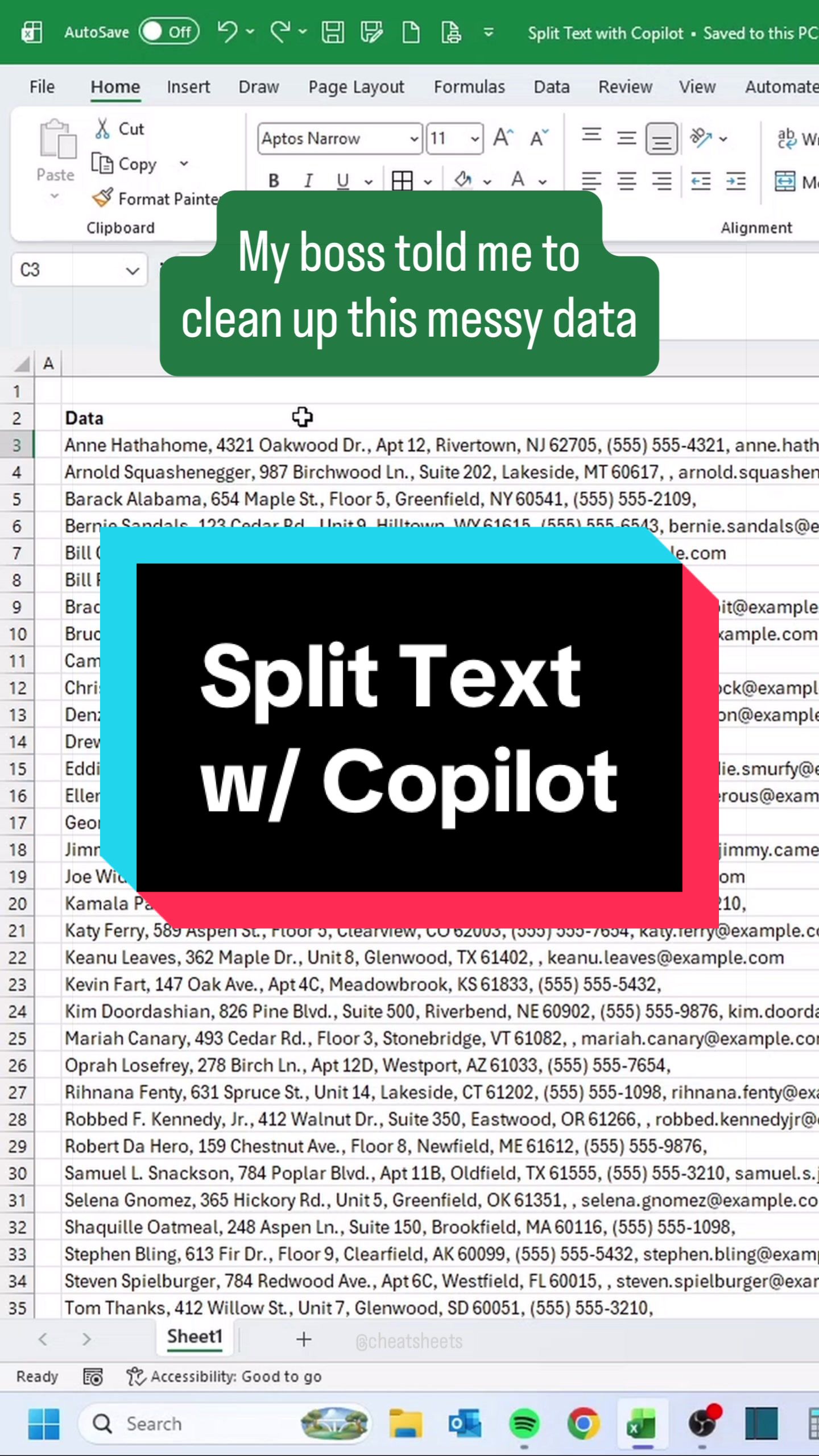 @CheatSheets | Excel & GSheets