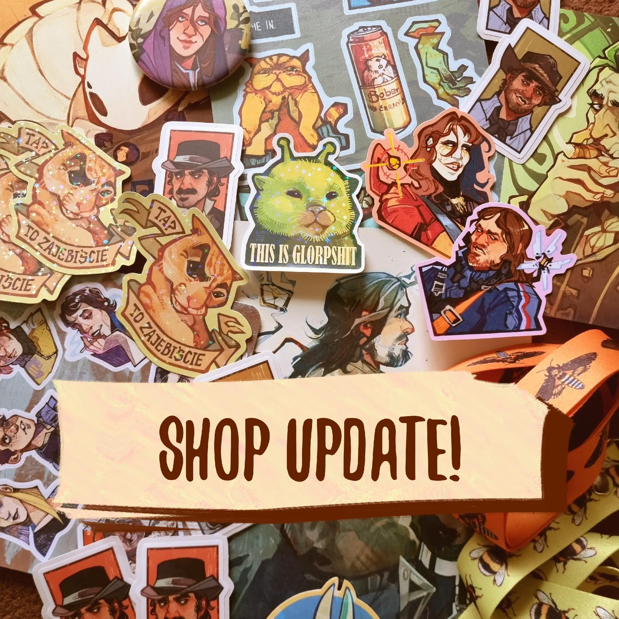 @Sluggy I merch shop + comms