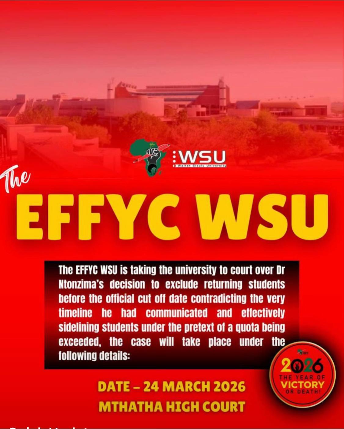 @EFFYC_WSU_MTHATHA Campus