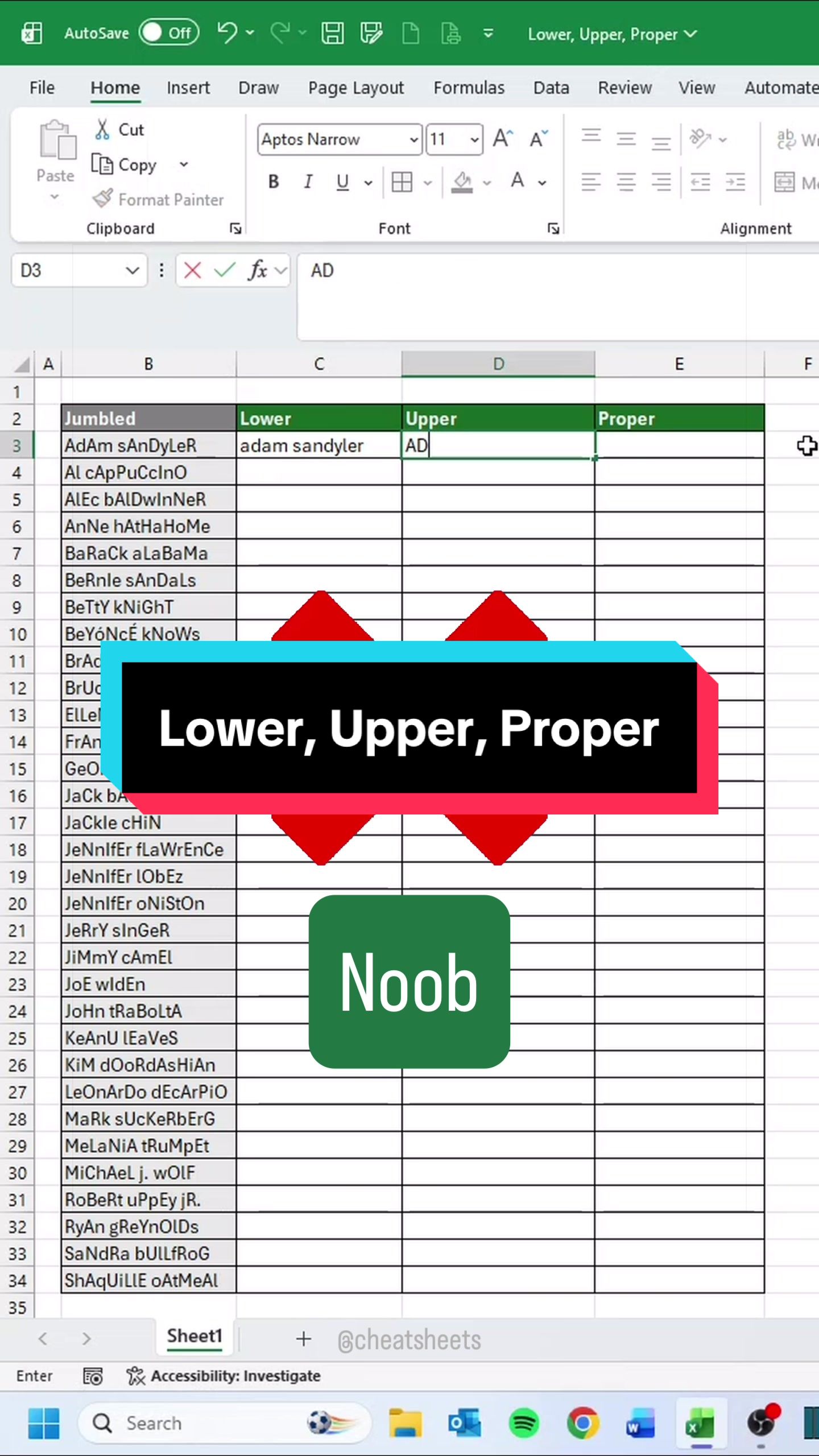 @CheatSheets | Excel & GSheets