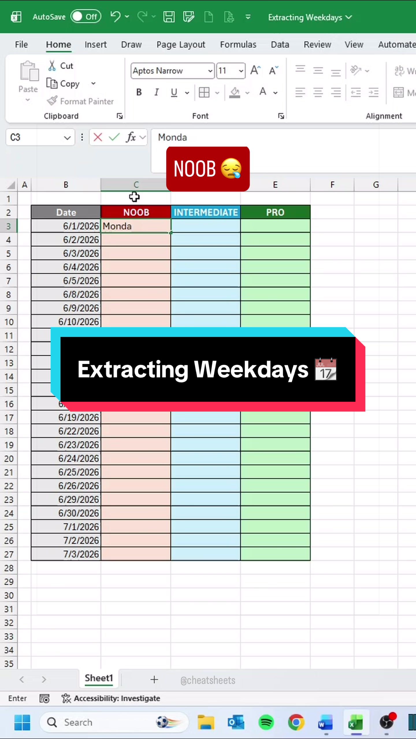 @CheatSheets | Excel & GSheets