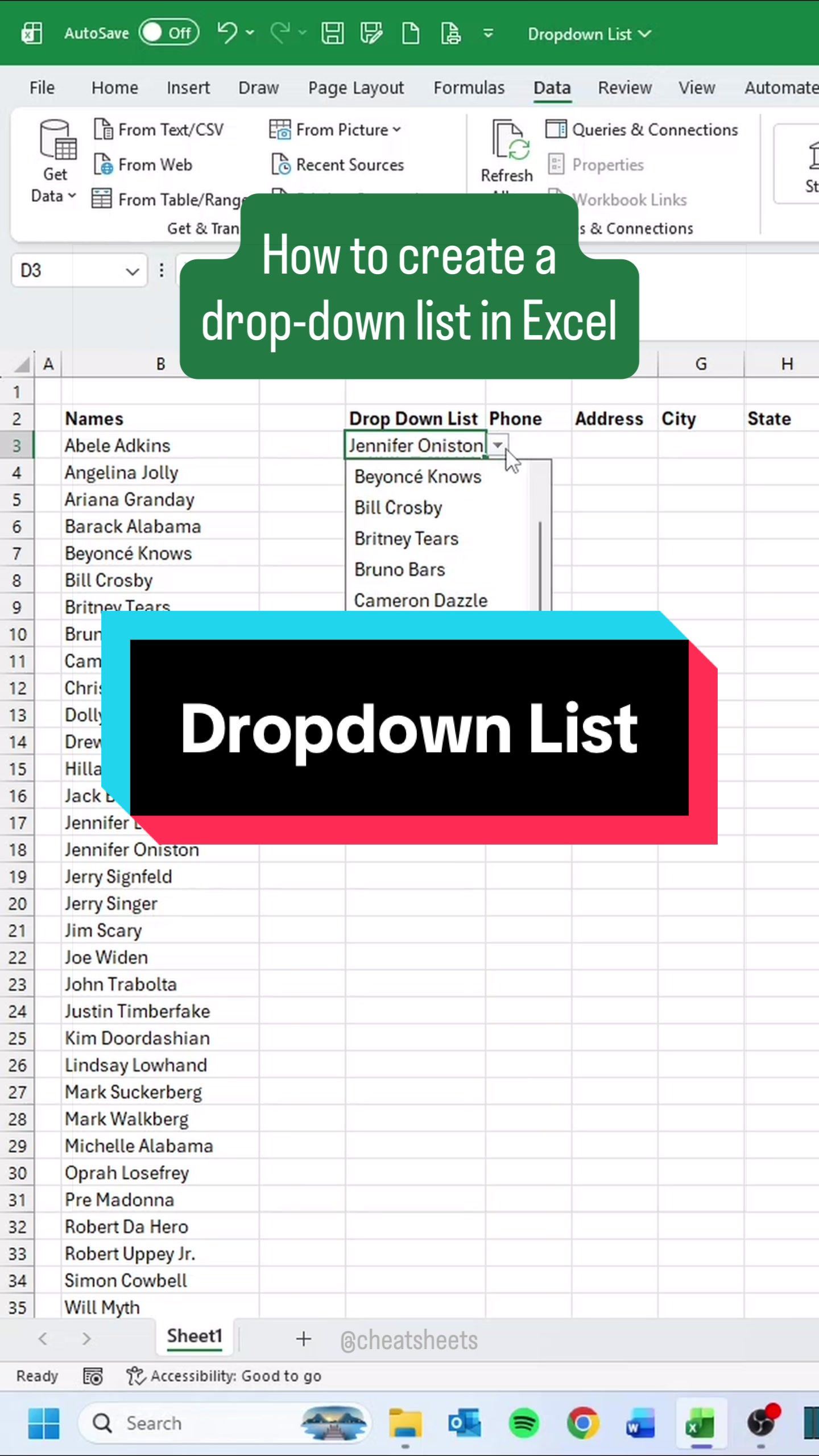 @CheatSheets | Excel & GSheets
