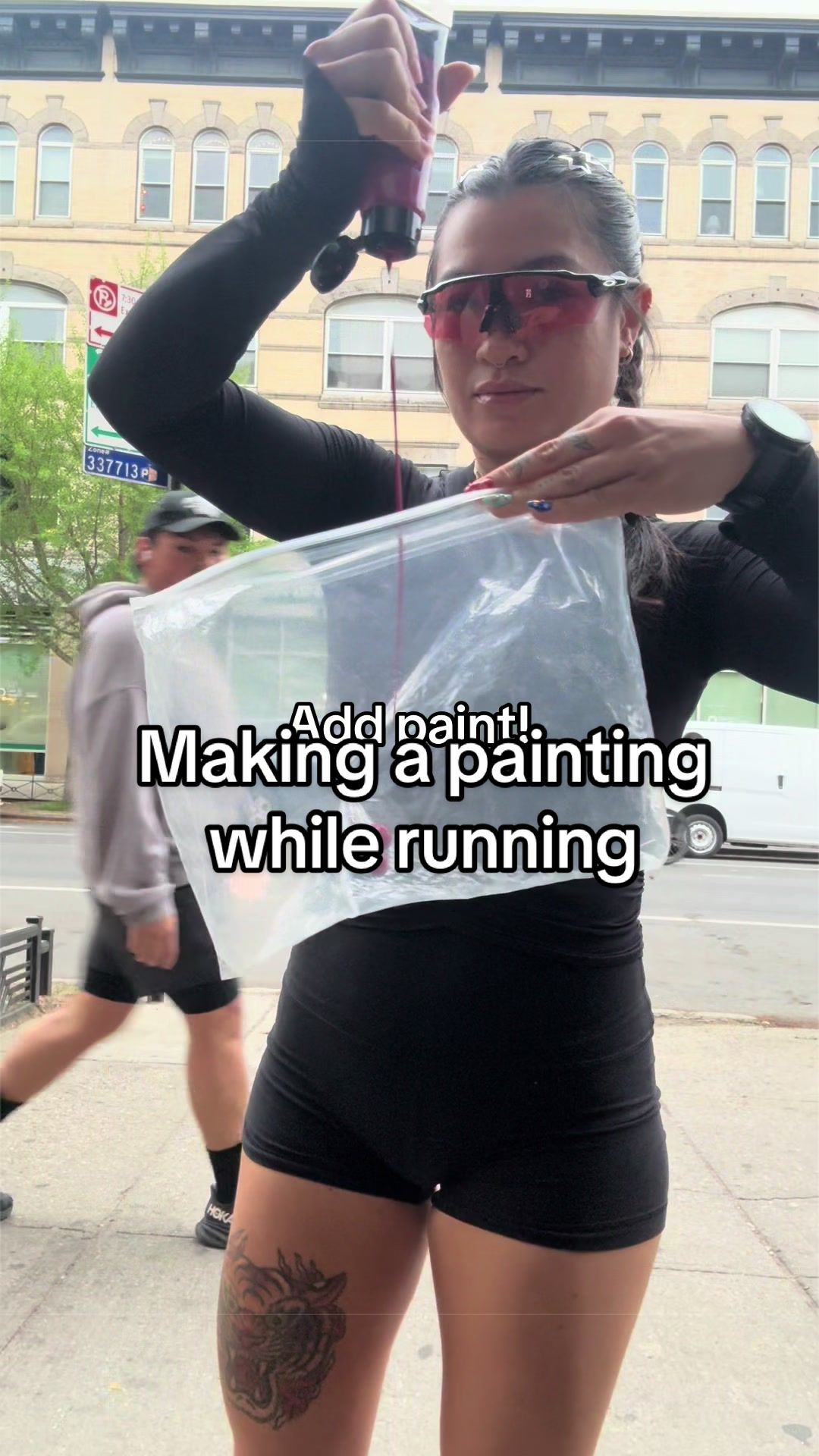 @Janine runs and paints