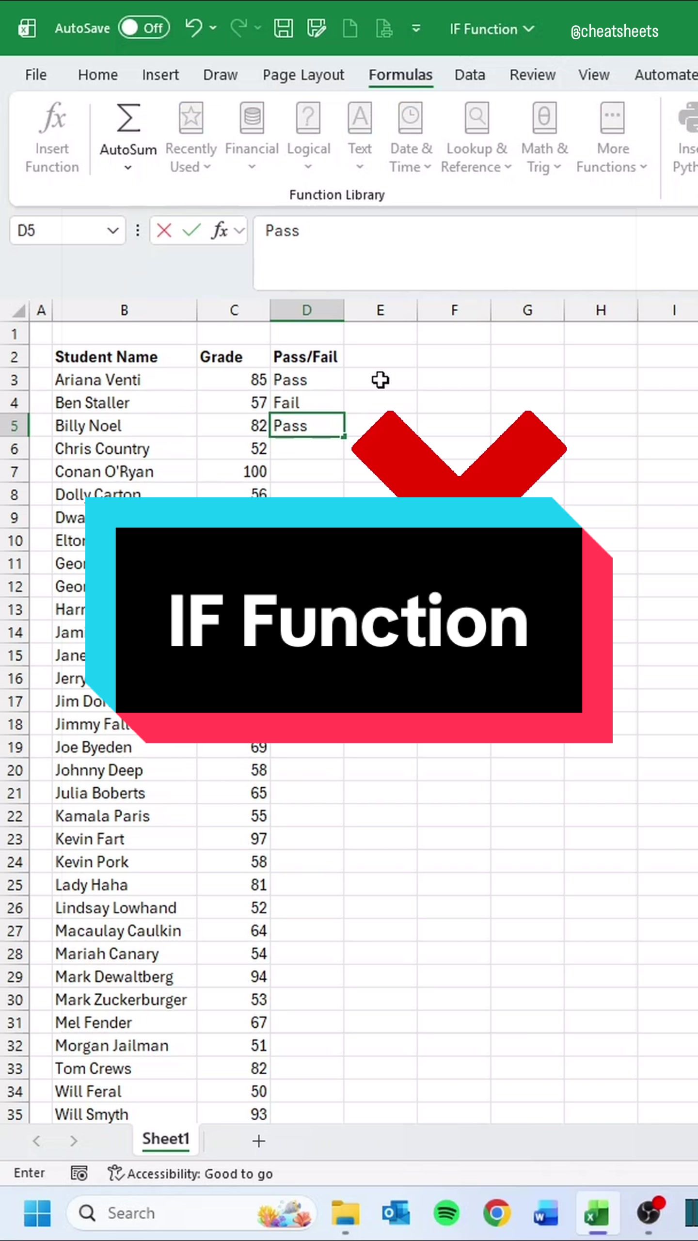 @CheatSheets | Excel & GSheets