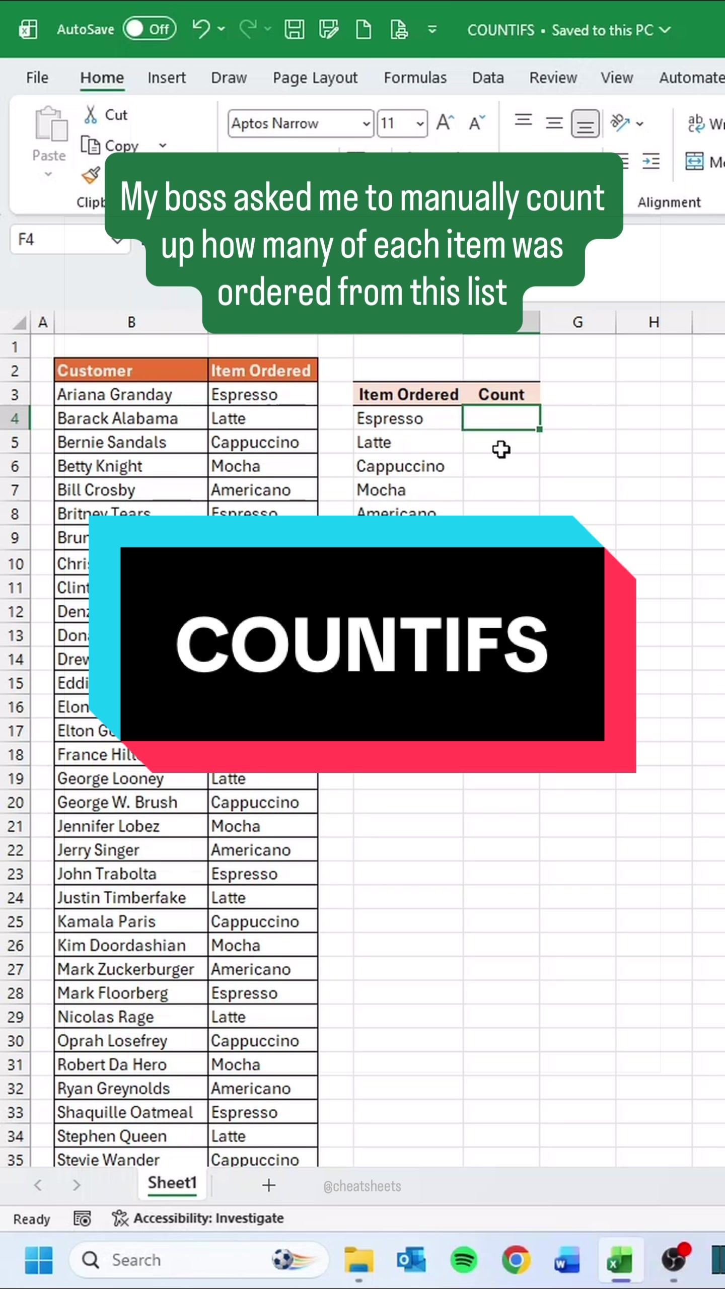@CheatSheets | Excel & GSheets