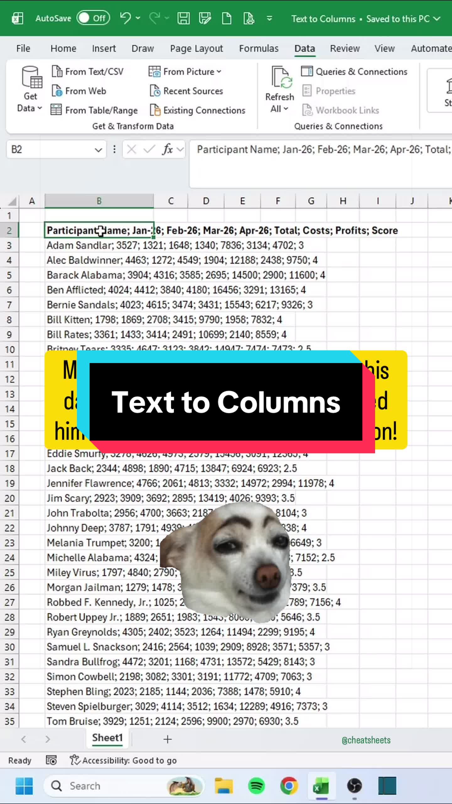 @CheatSheets | Excel & GSheets