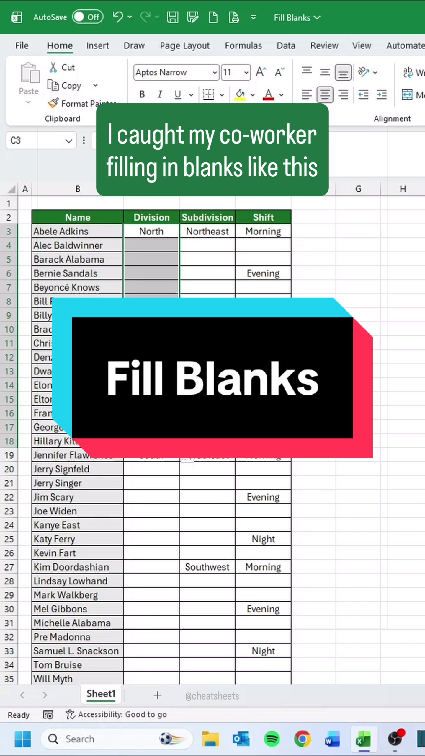 @CheatSheets | Excel & GSheets