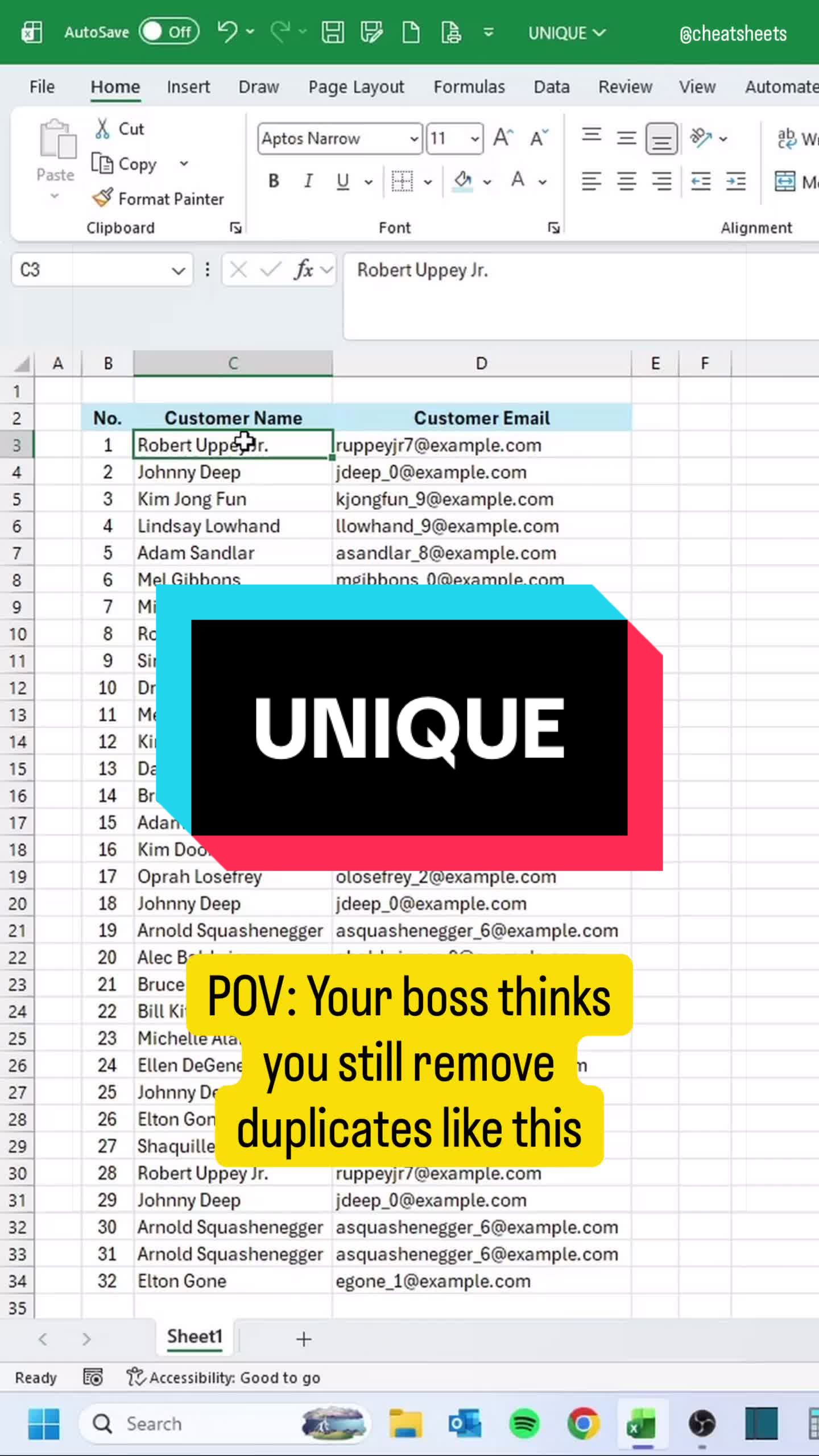 @CheatSheets | Excel & GSheets
