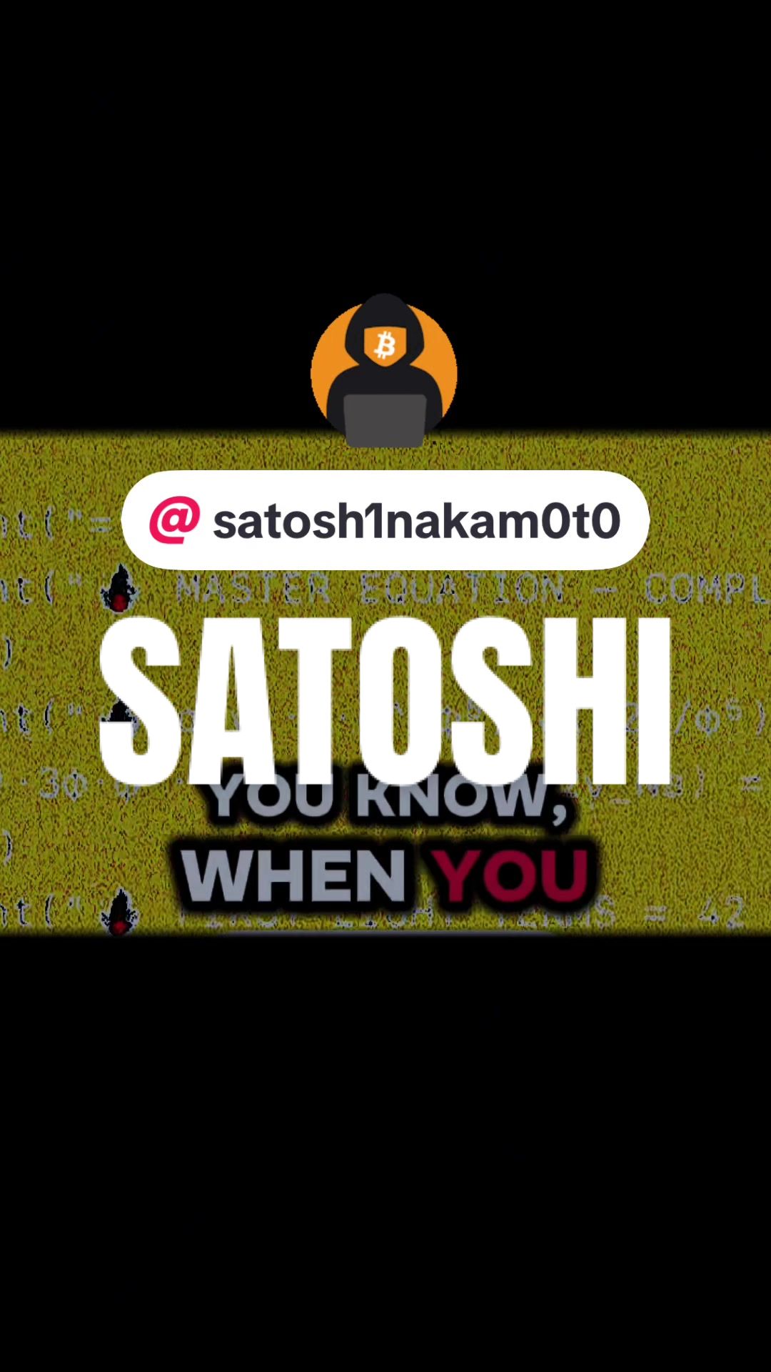 @Satoshi Nakamoto