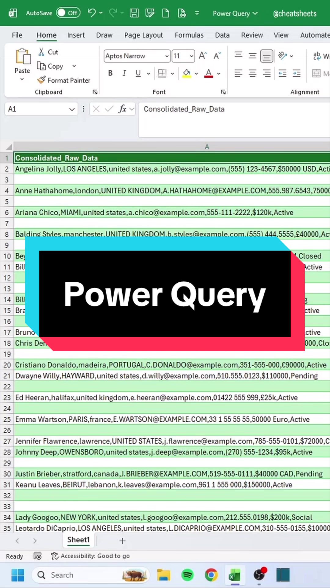 @CheatSheets | Excel & GSheets