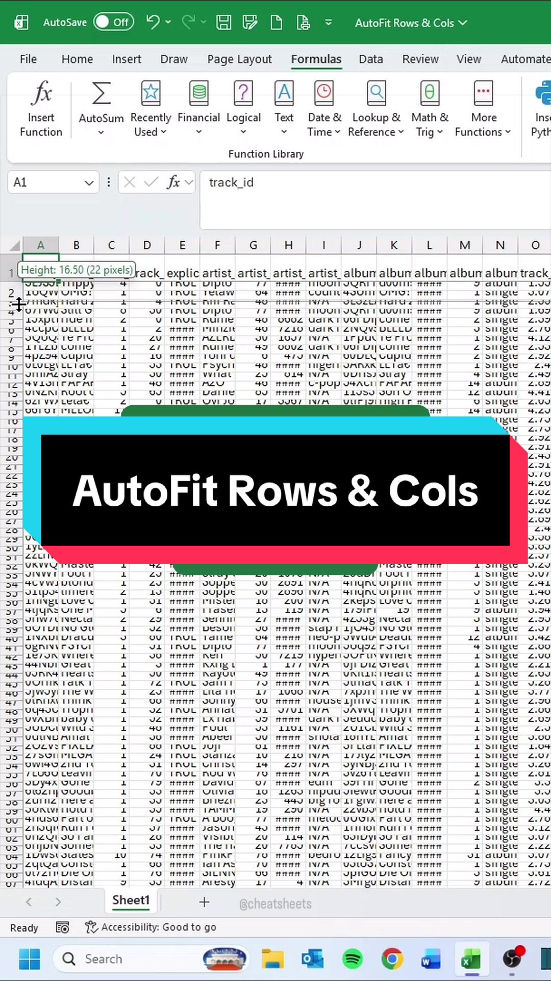 @CheatSheets | Excel & GSheets