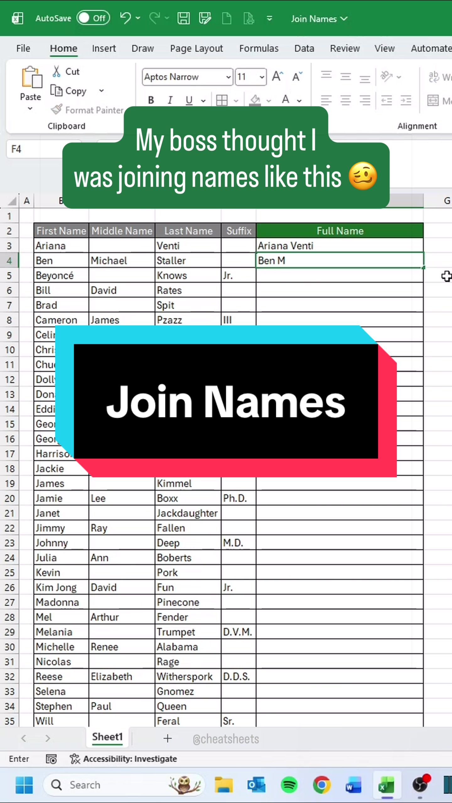 @CheatSheets | Excel & GSheets