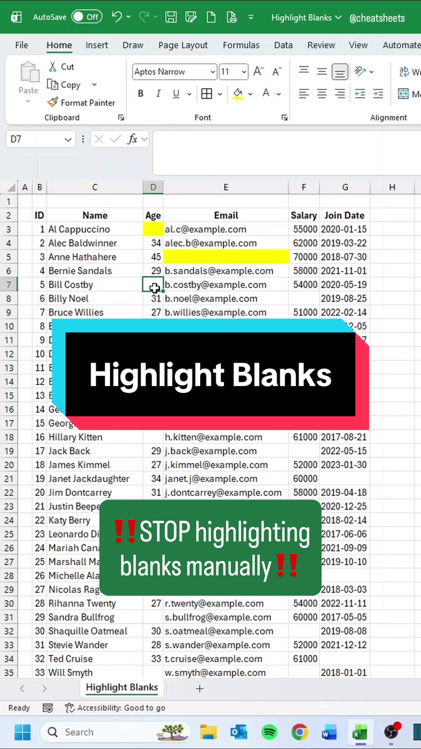 @CheatSheets | Excel & GSheets