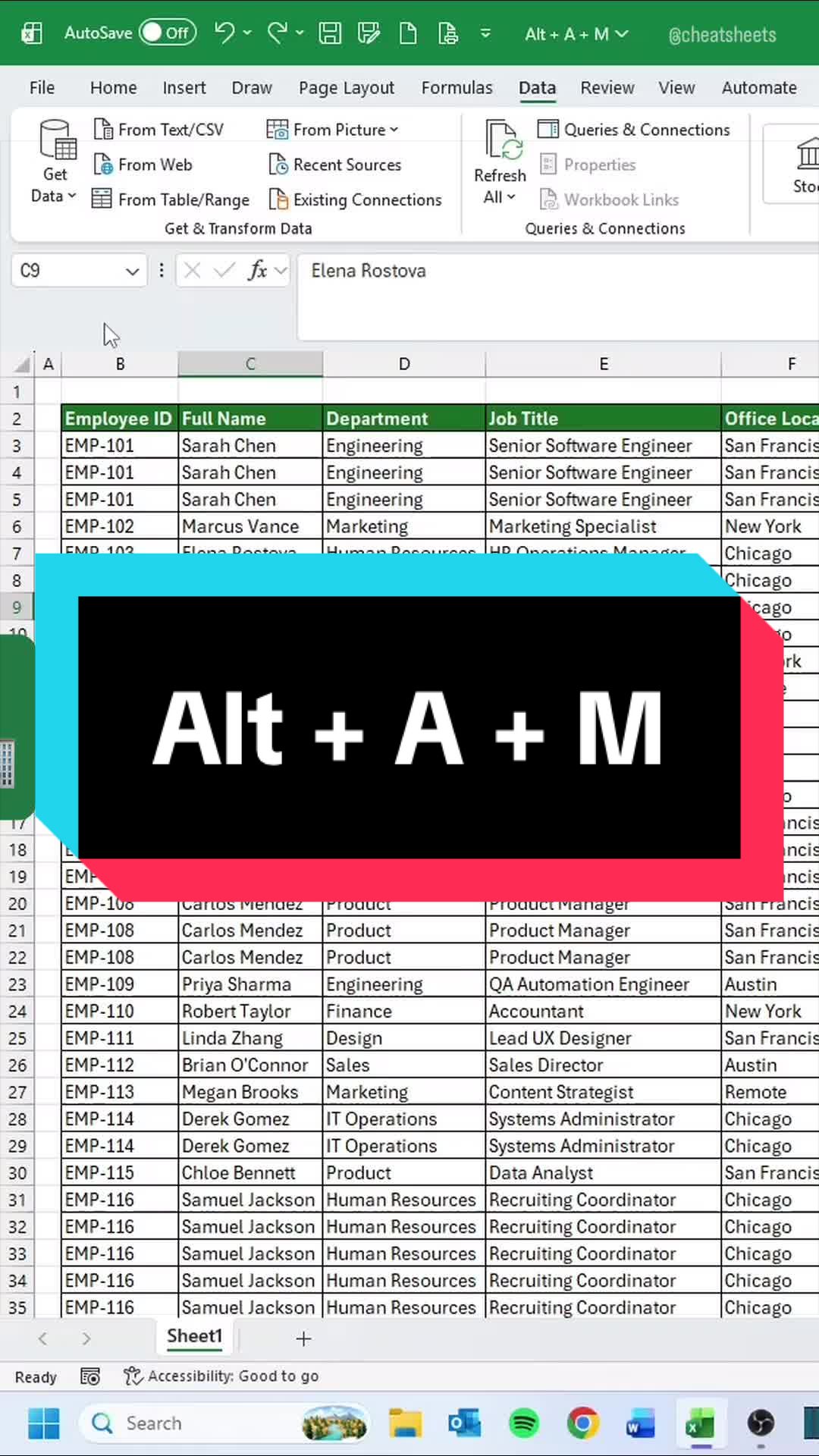 @CheatSheets | Excel & GSheets