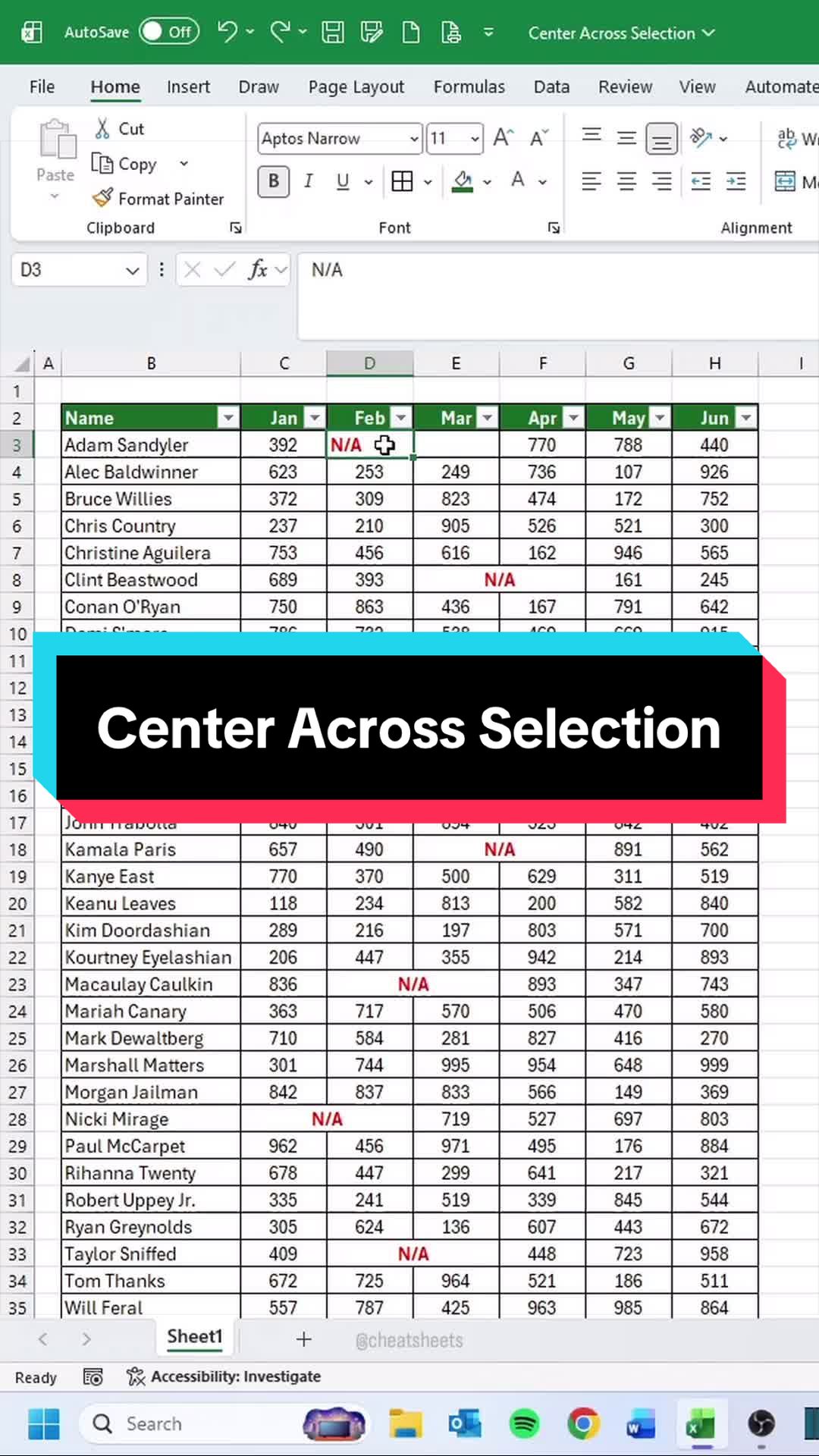@CheatSheets | Excel & GSheets