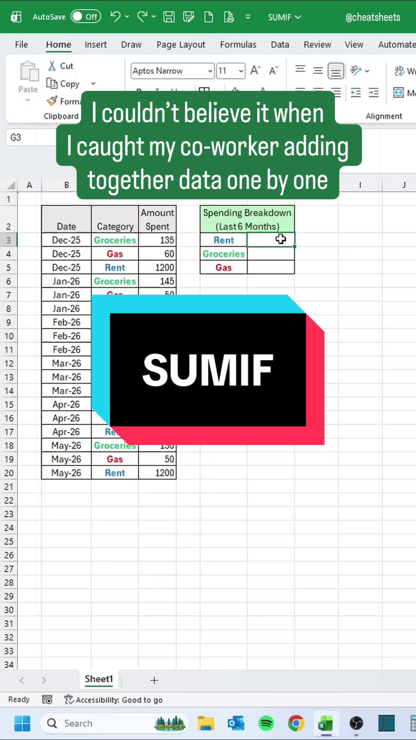 @CheatSheets | Excel & GSheets