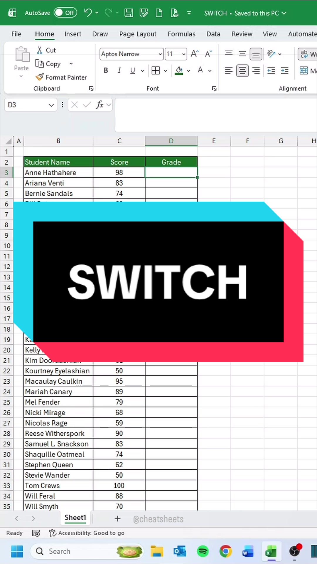@CheatSheets | Excel & GSheets