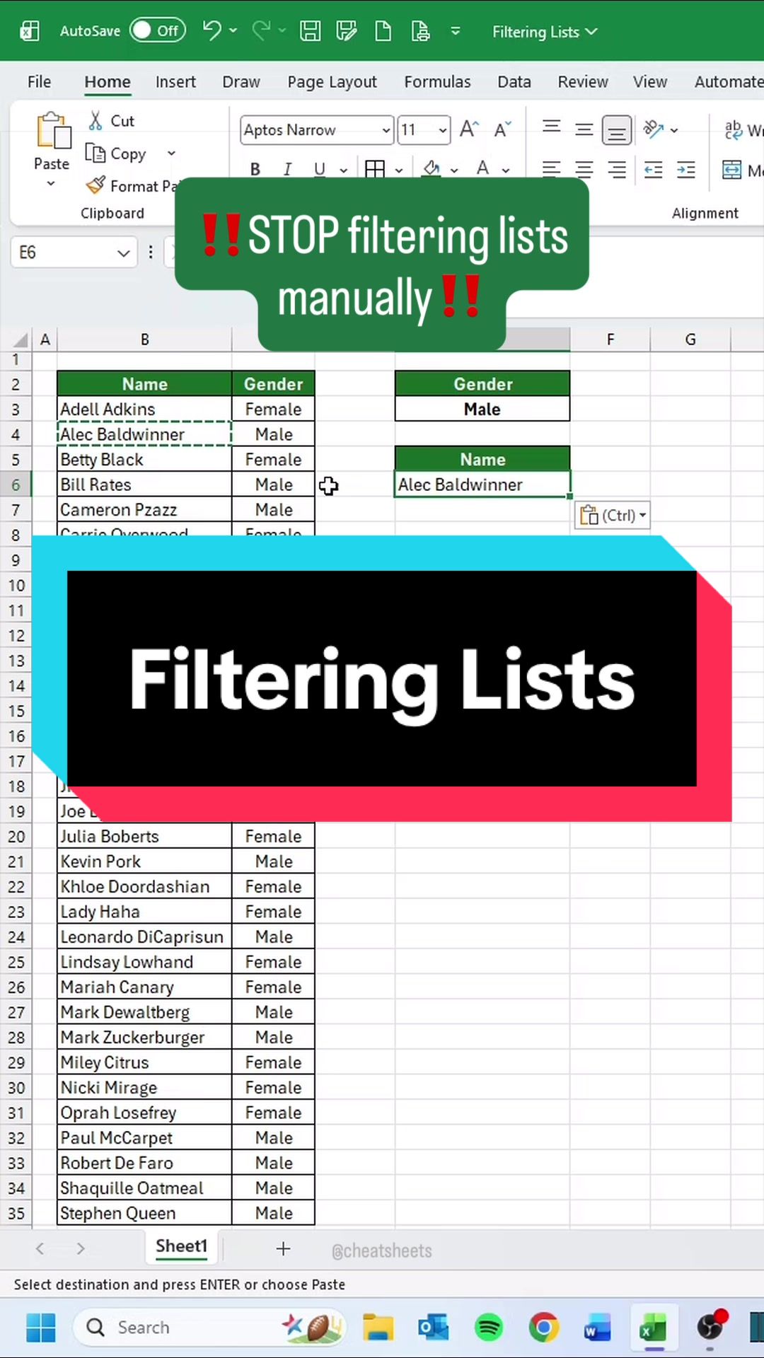 @CheatSheets | Excel & GSheets