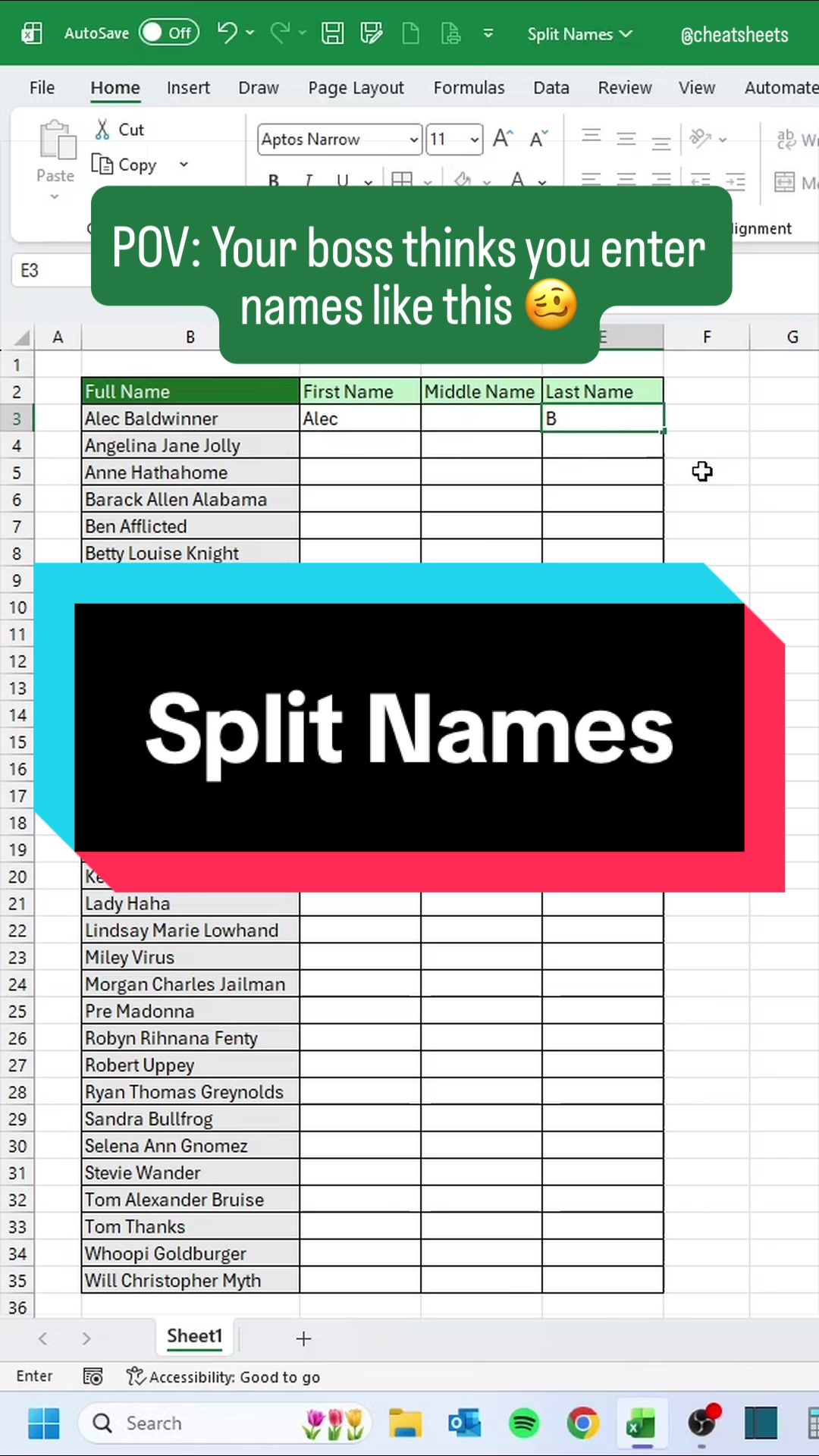 @CheatSheets | Excel & GSheets